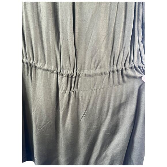 Obey olive green button front lightweight coat pockets cinch tie waist small NWT - Picture 8 of 9